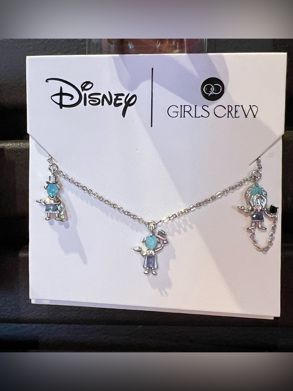 Disney Parks 2026 Girls Crew Haunted Mansion Hitchhiking Ghosts Silver Necklace